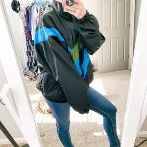 Vintage Oversized Colorblock Windbreaker